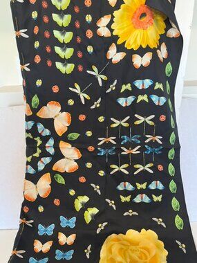 Talbots flowers and insects 100% silk scarf.